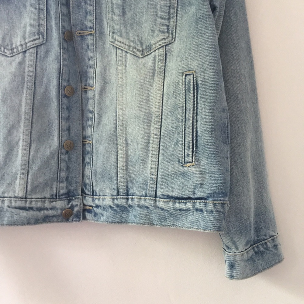 Oversized Embroidered Jean Jacket - Picture 3 of 5
